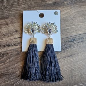 🆕️• Forever 21 Black Tassel Earrings •